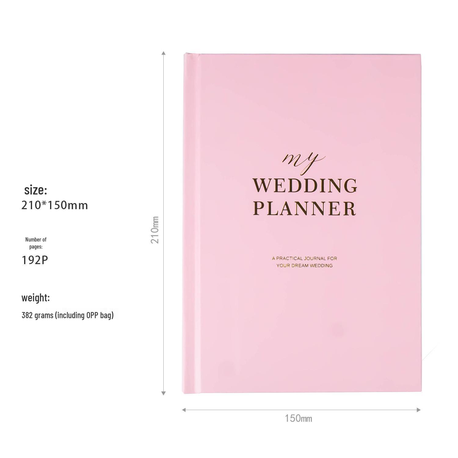 

Red Hardcover Wedding Planner and Budget Notebook розовый