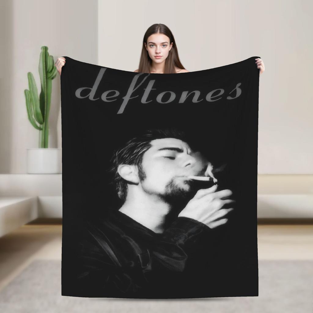 Deftones Alternative Metal Band Flanelldecke Junge Mädchen Super Weiche Überwurfdecke Winter Heimdekoration Tagesdecke Sofa Bettbezug