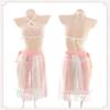 Pearl tassel Hanfu enchanting retro tulle perspective temptation belly pocket tied skirt exotic women