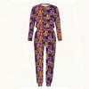 Female Round Neck Long Sleeve Sweatshirt And High Waist Straight Trousers Two Piece Everyday Leisure Outfit