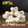 Sports sandals women's black 2025 new summer Velcro thick-soled wedge heel lightweight soft-soled casual open-toed shoes