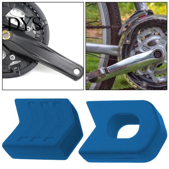 Silicone Shield 1 Pair Bicycle Crank Protector MTB Mountain Bike Crankset Caps Guard Anti-Scratch High Strength Arm Boots Protective Gear Road Cycling