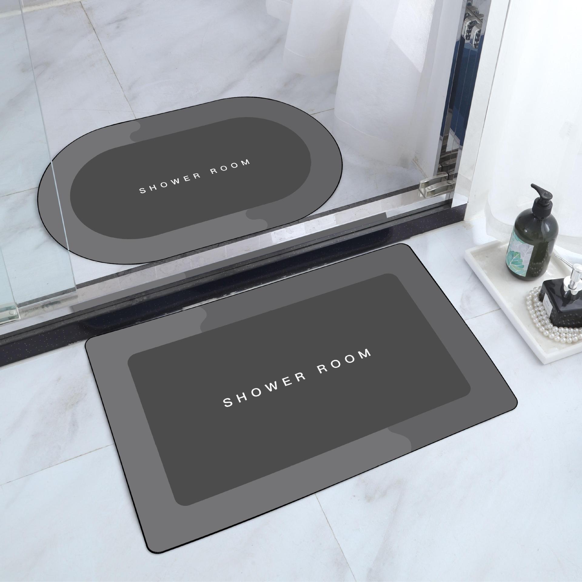

Diatom Mud Mat Simple Home Washroom Bathroom Non-slip Mat Restroom Dirty Moisture-wicking Quick Drying Mat Durable 40 * 60cm