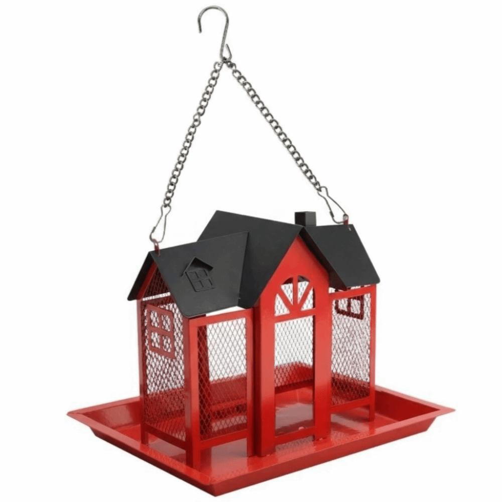 Metal Wild Bird Feeder Large Capacity Bird Feeding Station Hanging Bird Feeder  Outdoor Yard