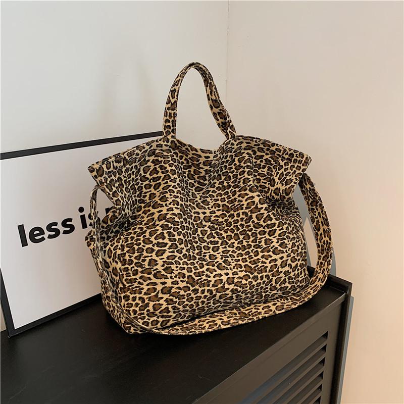 Leopard Print Women s Large Capacity Tote & Crossbody Bag 36*14*34cm коричневый