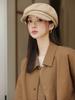 Autumn hat female alphabet octagonal hat retro newsboy hat casual cap