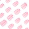 Omber Pink Press On Nail Short Square Gradient Natural Fake Nail Glossy Full Cover False Nail for Women Girls Gifts