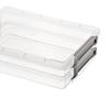 2pcs Plastic Portable File Box Stackable Dustproof Protective Clear  Document Case for Document Ph