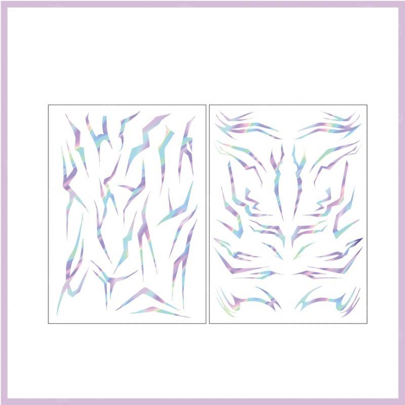 Kpop Hunter Laser Tattoo Sticker Lumii Temporary Tattoo Sticker Facial Body Fashion Decoration Halloween Party Gift