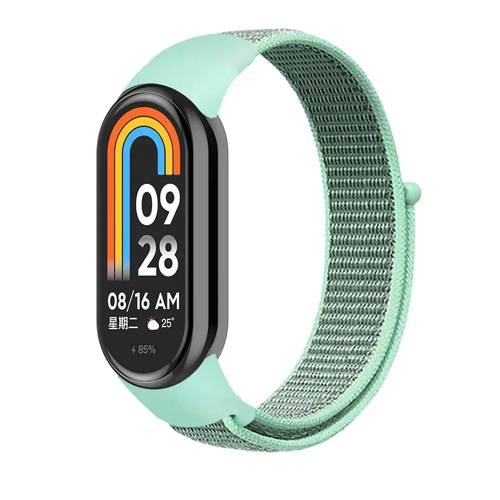 Nylon Loop for xiaomi Mi Band 9 8 Strap 8 NFC SmartWatch Wristband Correa Replacement sport pulsera for Miband 8 Bracelet Correa
