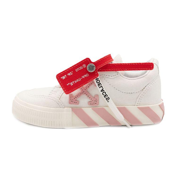 OFF-WHITE Vulc Low White Red (Kids) Kids Sneakers OGIA001F21FAB0010125