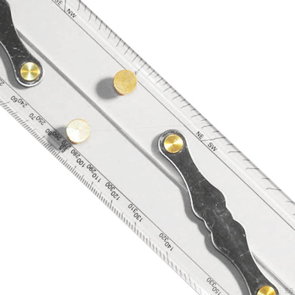 Marine Navigation Parallel Ruler Boat Accessories Compact Precision Portable for Ship Drawing