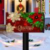 Winter Magnetic Mailbox Cover Standard Size 18 X 21in Merry Christmas Mailbox Wraps Cover Holiday Post Letter Box Cover for Outdoor Garden Yard Decor