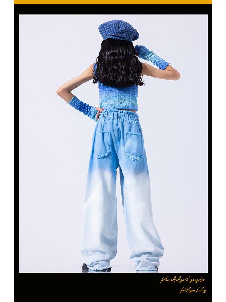 Trendy Jazz Dance Costume for Girls - Stylish Hip-Hop Performance Outfit