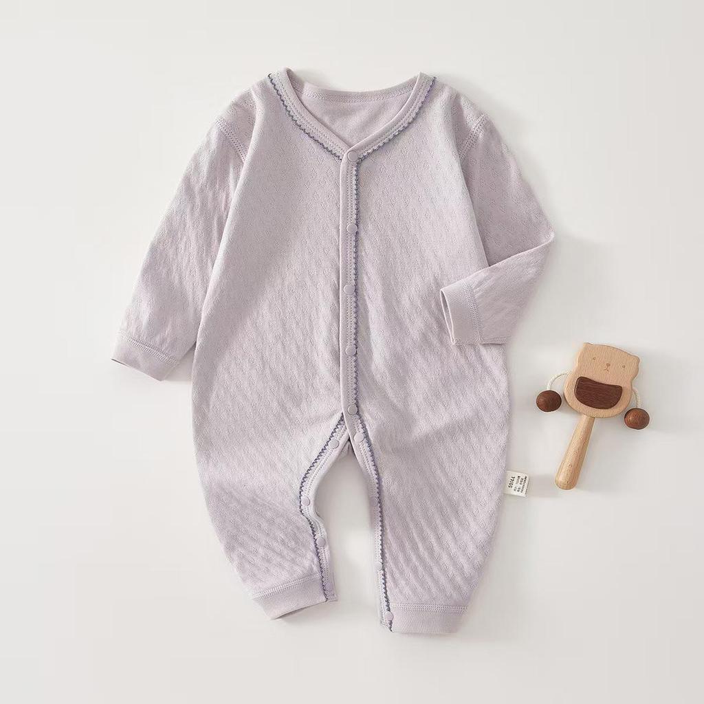 Pure Cotton Long Sleeve Baby Bodysuit for All Seasons