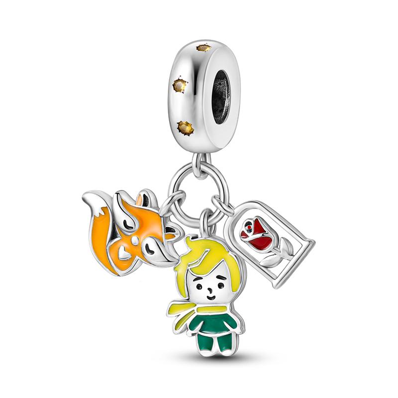 Copper Dinosaur Cat Dog Doggy Frog Bird Beads Ladybug Charm Fit Original Charms Bracelet Copper Jewelry Making