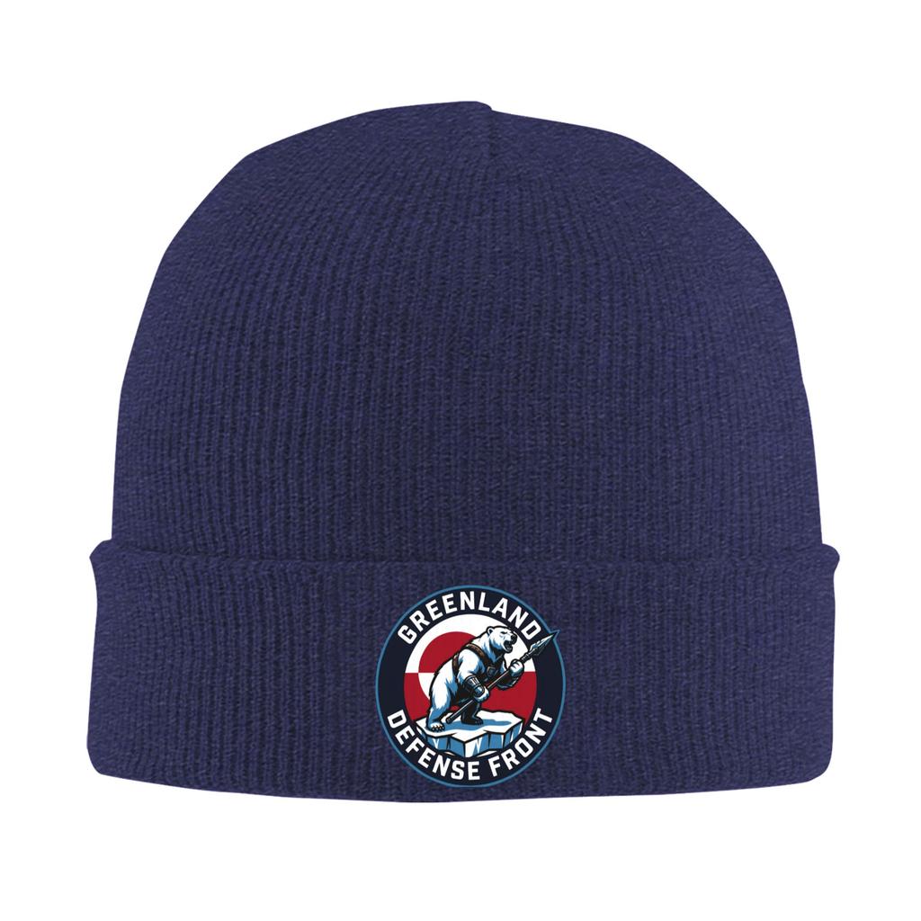 Men Women Unisex Greenland Defense Front Beanie Hats  Casual Knitting Hat Autumn Hippie Caps Custom Elastic Bonnet Hats