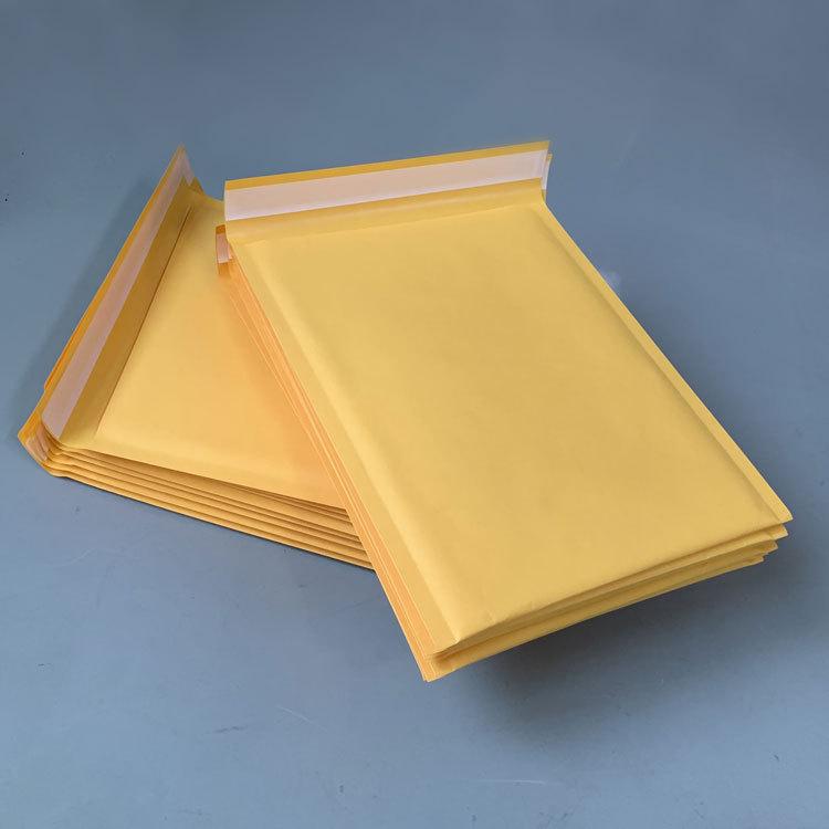 Thick Yellow Kraft Paper Bubble Wrap Bag for Clothing Packaging