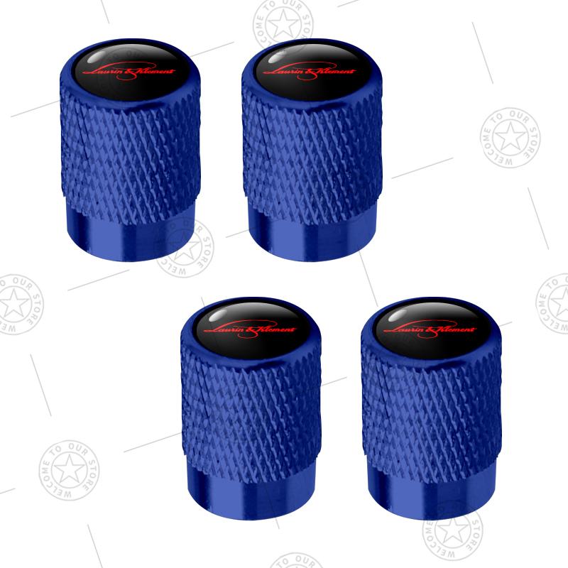 BYCP2 4pcs L&K Logo Car Wheel Tire Valve Caps Air Stem Aluminum Accessories For Skoda Superb Fabia Kodiaq Kamiq Octavia VRS Sport Line
