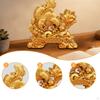 Feng Shui Wealth Fish Decor Animal Figurine Alloy Small Statue Decoration for Office