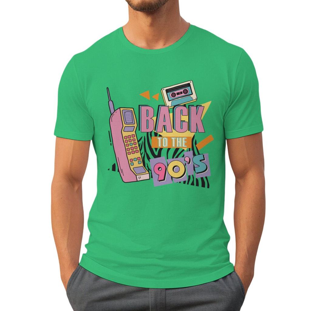 Vintage Style Back To The 90s Tshirts for Men Women Crewneck Tops for Birthday Party Gift Fashion Short Sleeve Ropa Hombre