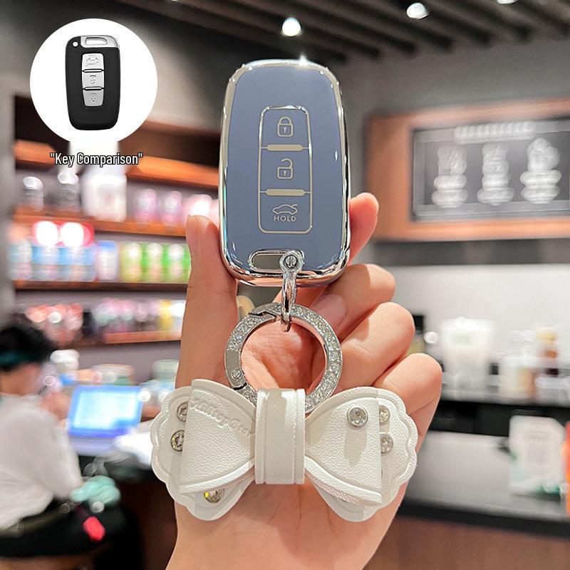 Compatible Key Cover for Beijing Hyundai Sonata 8, Old ix35/Langdong Models