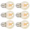 6PCS G45 LED Vintage Light Bulb Gold E27 Base Lamp for Home Decorative Bulb 6W 220V Warm Light
