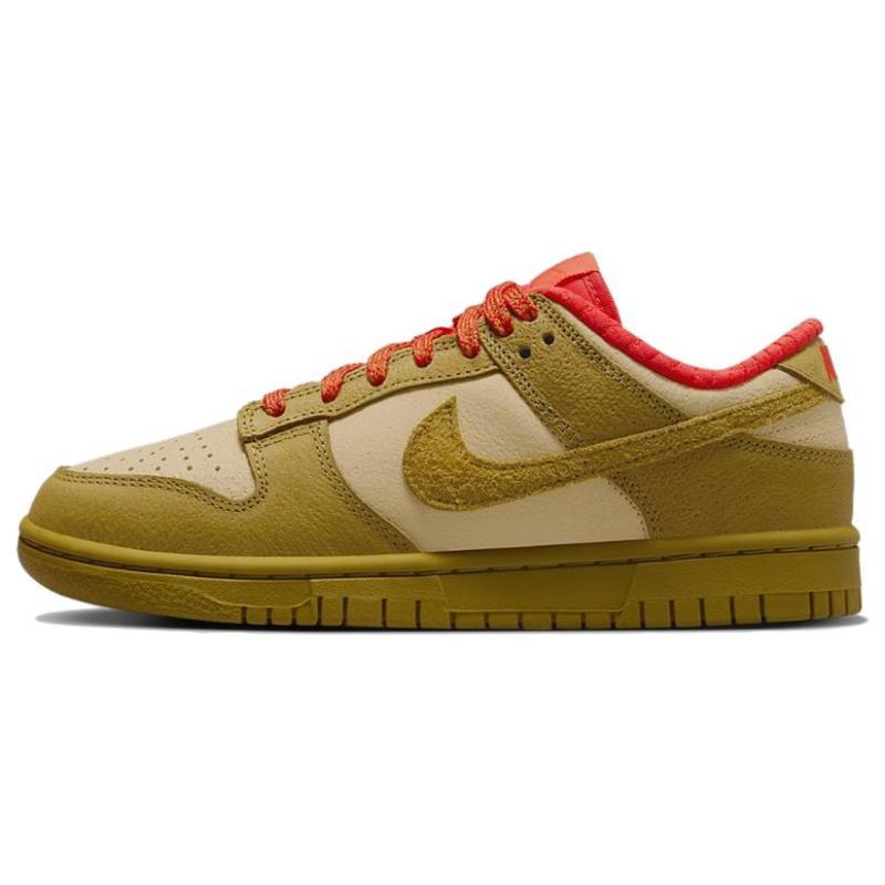 Nike Dunk Low Bronzine Sesame Picante Red Women's Skate Shoes Sneakers FQ8897-252