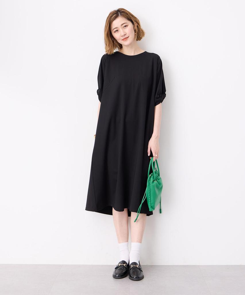 Petit Honfleur Twisted Sleeve Kanoko Dress Black Women's 525217,