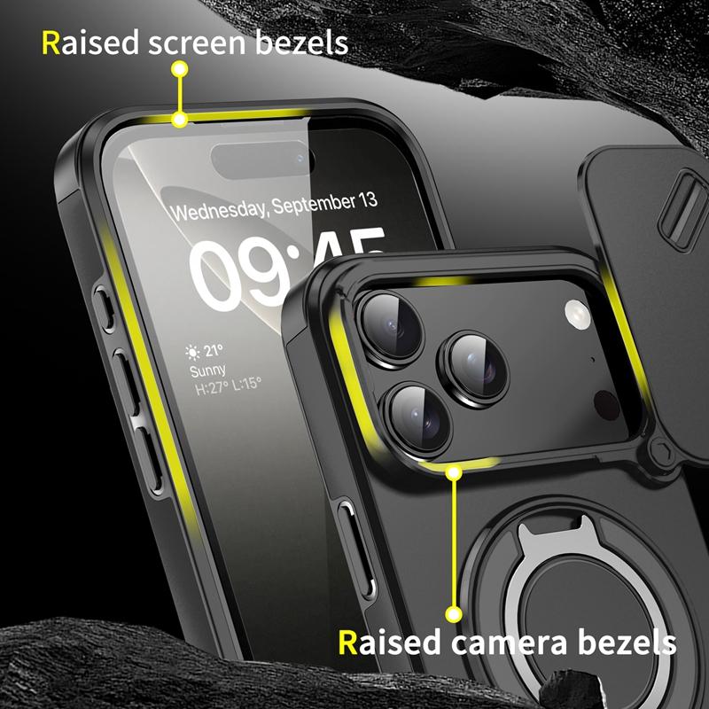 Armor Shockproof Magnetic Ring Stand Holder Phone Case For iphone 17 Pro Max Camera Protection Cover For iphone17 Air Case