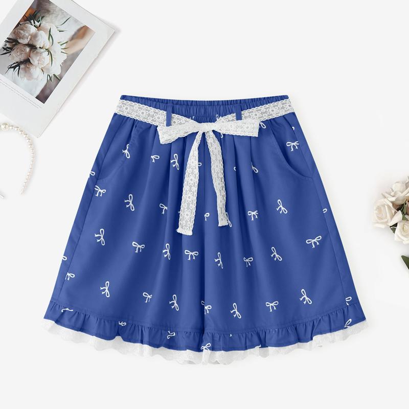 ZANZEA Women Casual Elastic Waist Loose Summer Print Shorts