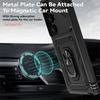 Armor Magnetic Bracket Case For Samsung Galaxy S25 S24 S23 S22 S21 Ultra Plus With Lanyard Slide Camera Protect Shockproof Cover