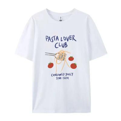 Damski Retro T-shirt Graficzny z Nadrukiem Owoców Okrągły Dekolt Krótki Rękaw T-shirt Unisex Modny Top Oversize Harajuku 3D Streetwear Koszulki