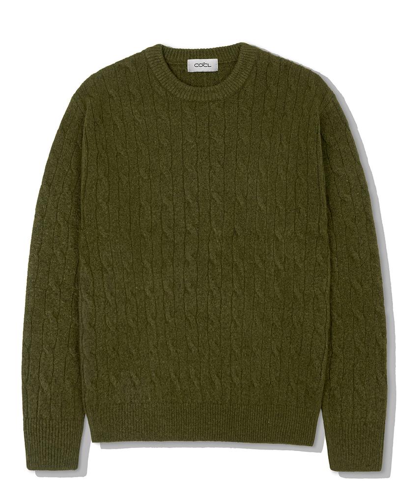 COSTUME O’CLOCK Cable Round Heavy Knit Pullover 11 Color Cooskt068 (B Type)
