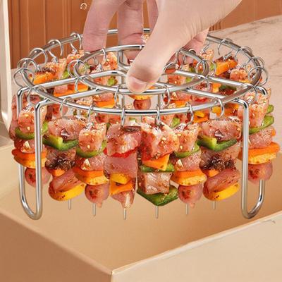 Rack de Aço Inoxidável para Fritadeira de Ar Suporte Vertical para Espetos de Girar Universal Inserção de Grelha para Fritadeira de Ar Acessórios para Fritadeira de Ar
