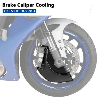 Motorrad Vorderradbremssattel Luftkühlung Kohlefaser und Schwarz Für Yamaha YZF-R1 YZF R1 2020 2021 2022 2023 2024