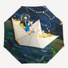 1pc Paper Boat Night Auto Open/close, All-Season Portable Folding Cute Umbrella for Women & Men, Travel, Everyday, Formal Events - Compact Luxury Para