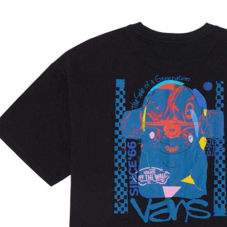 Vans Soft Skin-Friendly Comfortable Fashion Short Sleeve T-Shirt Unisex Tops Black VN000GPNBLK1