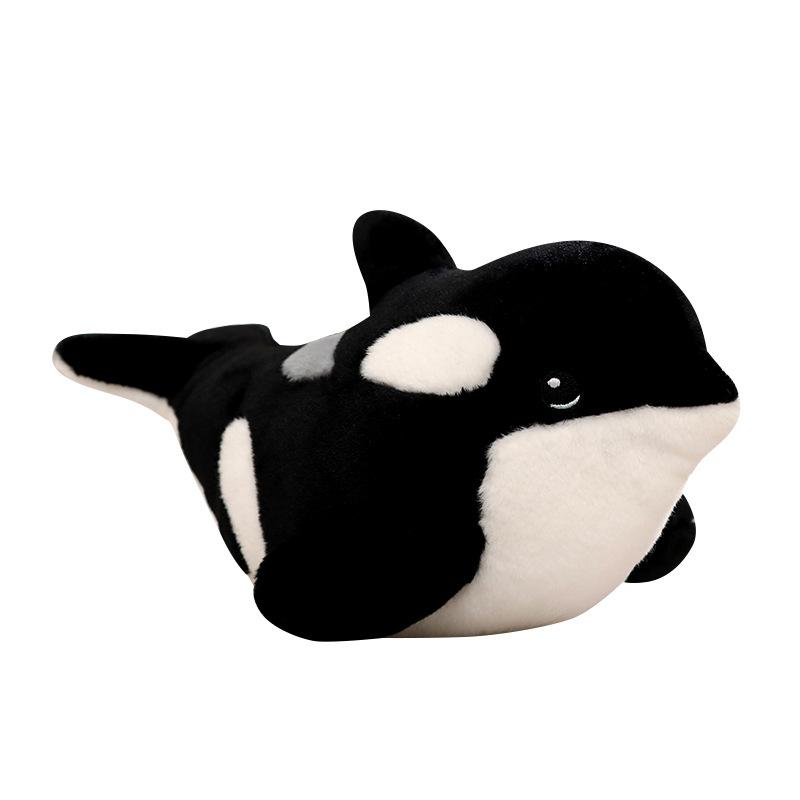 Simulation Marine Animal Killer Whale Doll Plush Toy Black Killer Whale Doll Children Soothing Doll