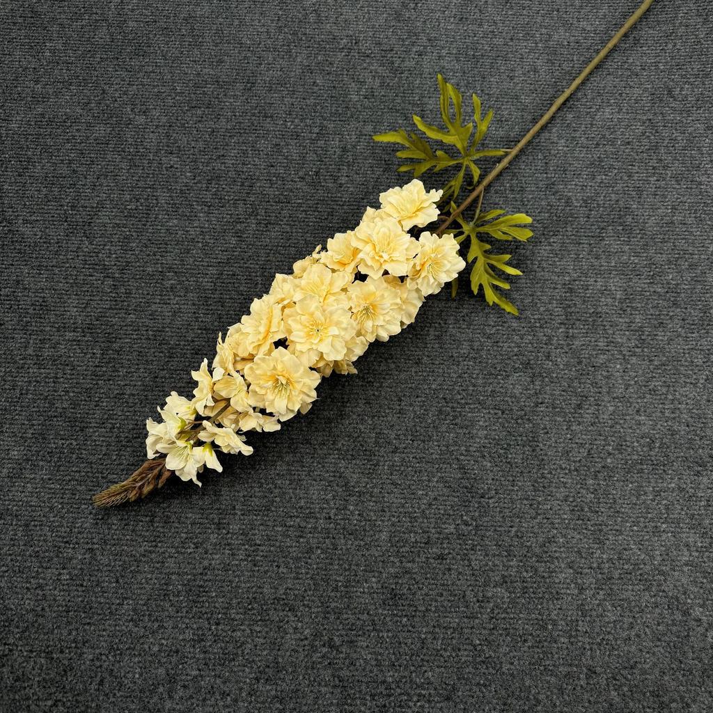 5pcs Artificial Large Delphinium Flower Branch Silk Retro Color Fat Larkspur Poisonweed for Wedding Party Floral Decoration