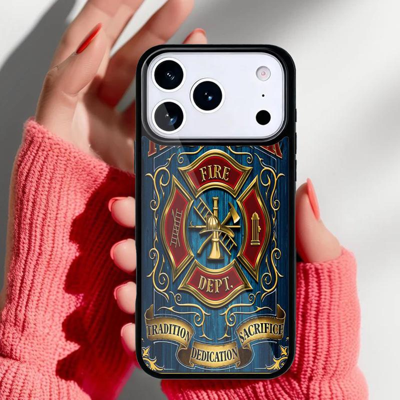Fire Rescue Department Phone Case for iPhone 17 16 15 14 13 Pro Max Back Cover for 12 11 Pro Coque