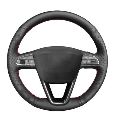 Pokrowiec na kierownicę do samochodu Seat Leon 5F Mk3 Ibiza 6J Tarraco Arona Ateca Alhambra Dostosowany pokrowiec na kierownicę