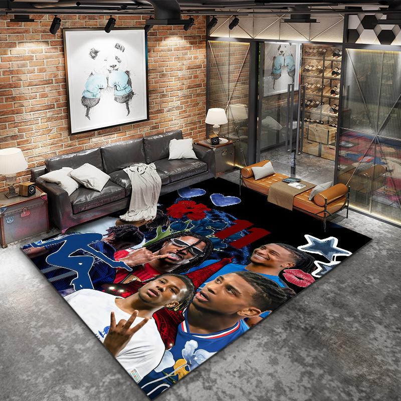 Soccer Player Olise Carpet Rug For Living Room Bedroom Home Sofa Decoration Kids Play Nonslip Floor Mat