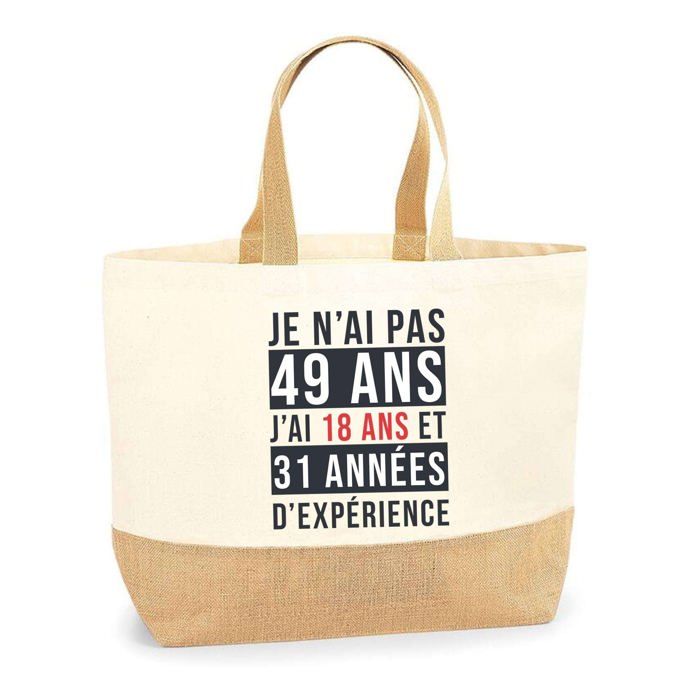 Cabas en jute - PLANETEE - 49 ans Expérience - jute naturel - grande capacité - Fabriqué en France