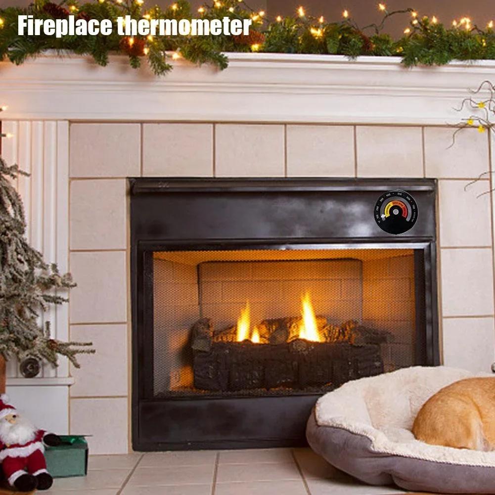 Magnetic Oven Thermometers Pack of 2 for Fireplace Stove and Wood Burner with Large Bimetal Sensor for Accurate Reading