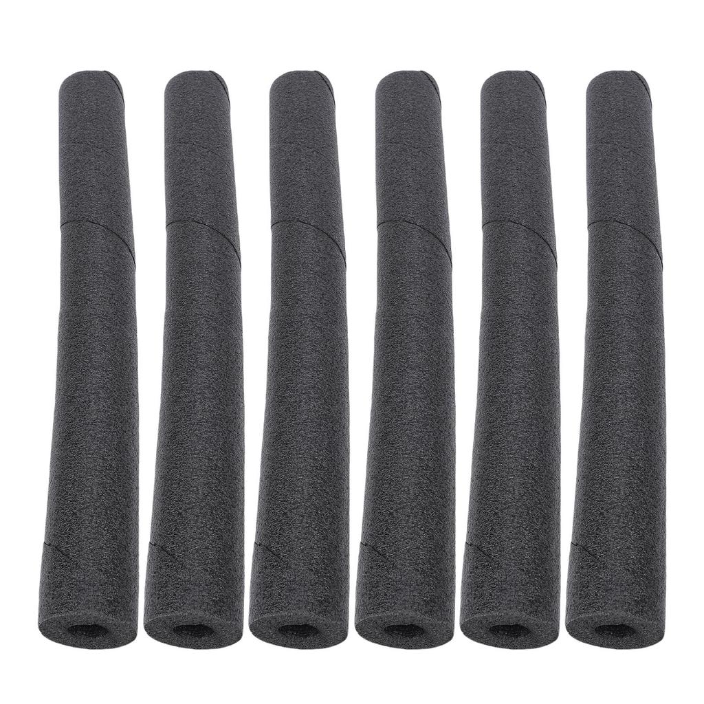 6pcs Foam Pipe Covers Black   Spiral Cuttable Multi Purpose Pipe Insulation Foam Tube for Swimming Pool Handle Water Pipe Exercise Machine Handle