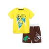 European & American Style Boys' Casual Knit Cotton Shorts & T-shirt Set - Toddler 2-Piece