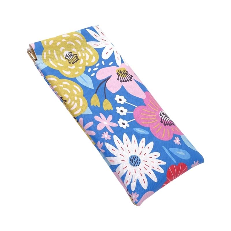 

PU Leather Glasses Pouch With Automatic Closure And Portable Design Fashion Print Pattern Sun Glasses Holder Bag