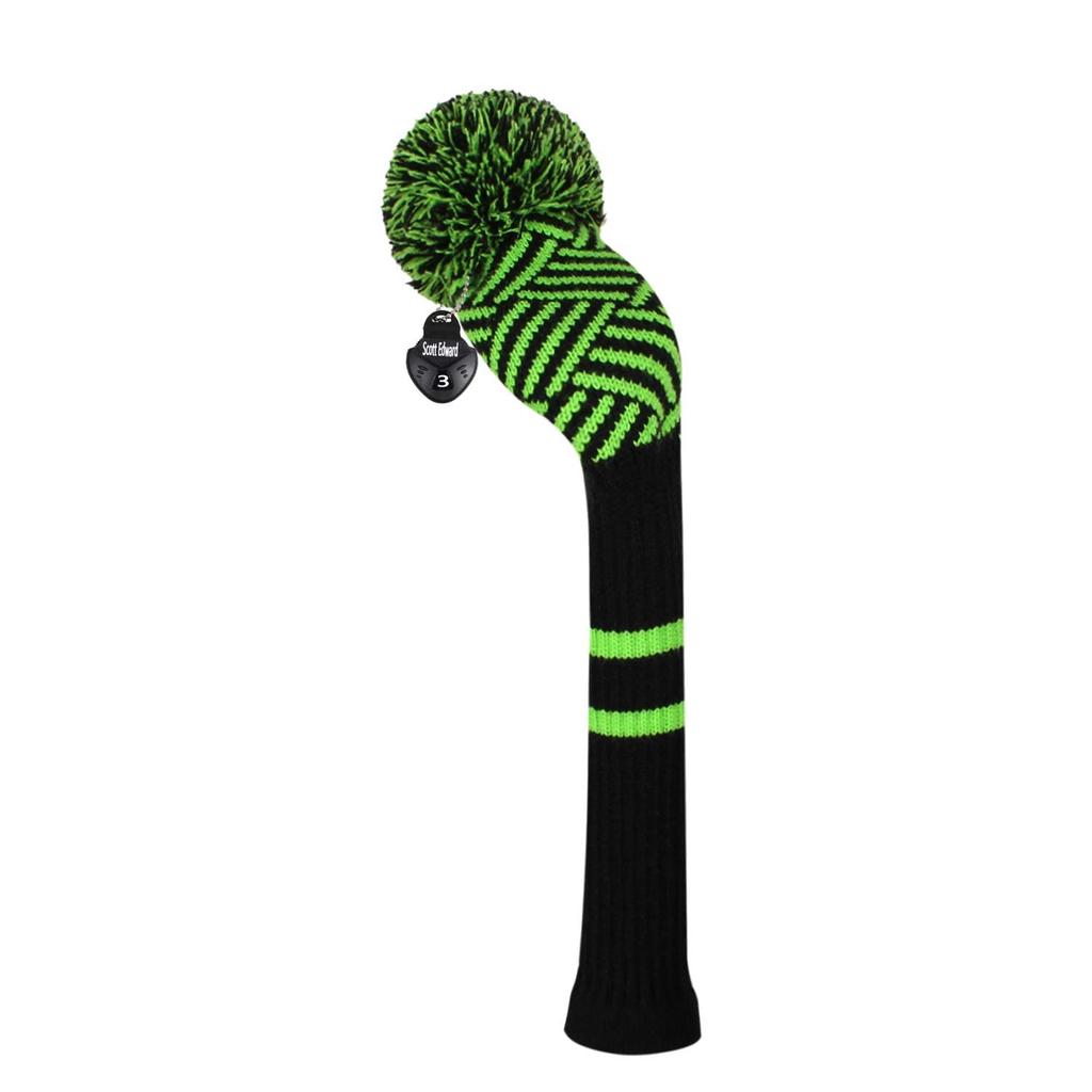 Scott Edward golf club head cover single item double knit compatible driver fairway wood hybrid soft stylish washable unisex