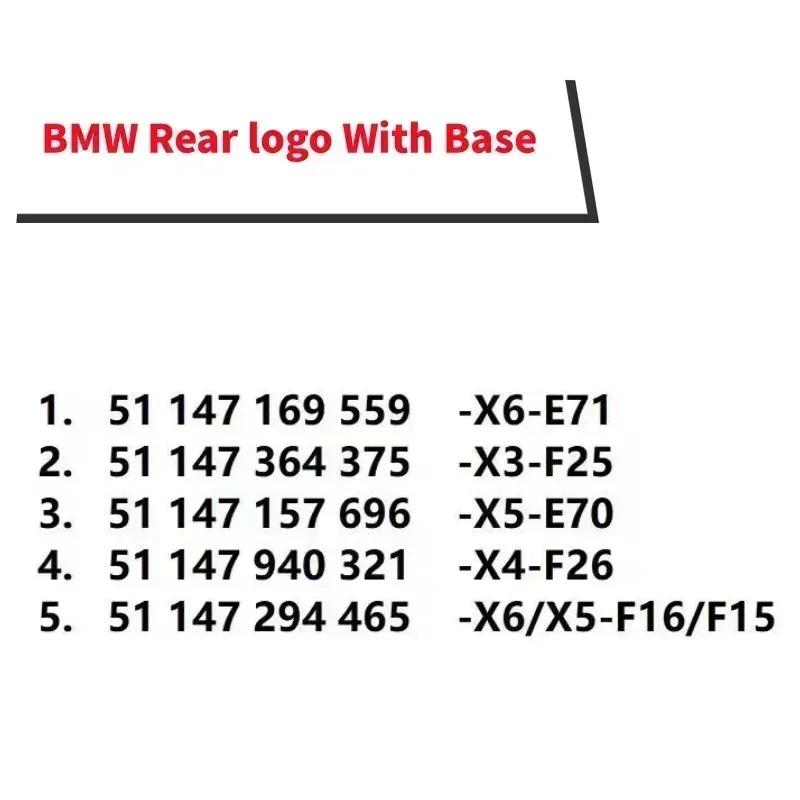 Rear Trunk Emblem Badge 3D ABS Chrome For BMW Logo X6 E71 F16 X3 F25 X5 E70 F15 X4 F26 Rear Badge